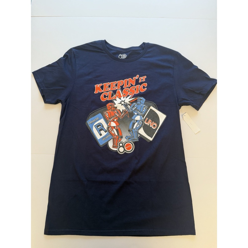 Mattel Rock'em Sock'em Men T-Shirt Medium Robots Uno Graphic Cotton Tee Top NWT